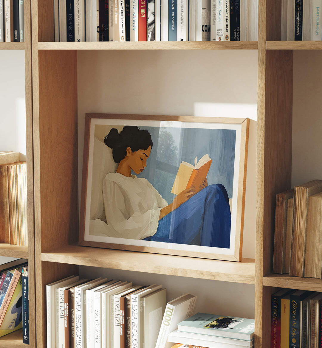 4x3 Horizontal Wood Frame Mockup with Reflection