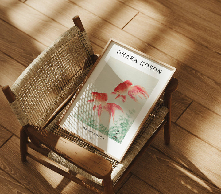 Wood Frame Mockup Lean on Chair,3x4 Ratio Frame,Aesthetic Mockup