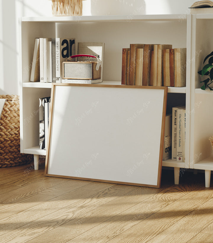 4x3 Horizontal Frame Mock-Up with Reflection,Picture Frame Mockup,Photoshop Template