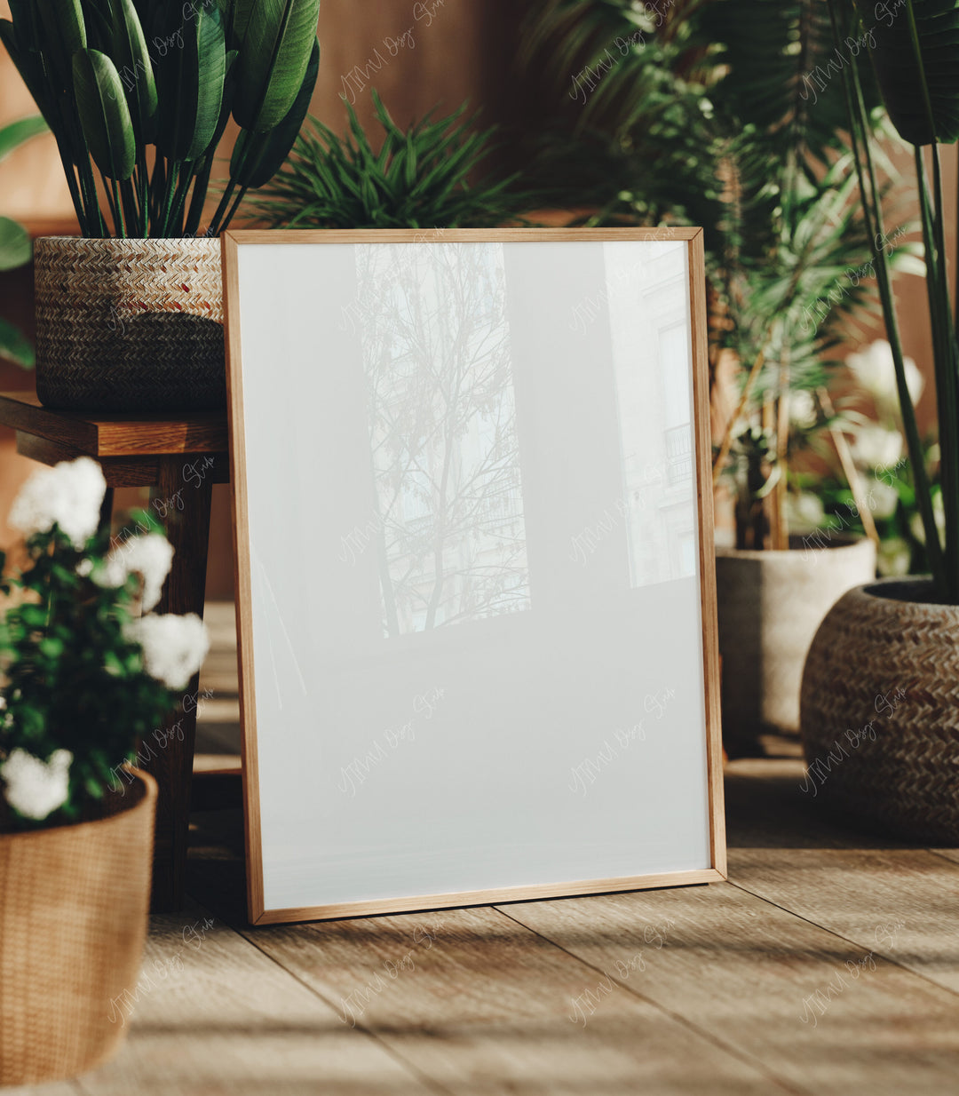 3x4 Ratio Frame Mock-Up with Reflection,Picture Frame Mockup,Digital Templates