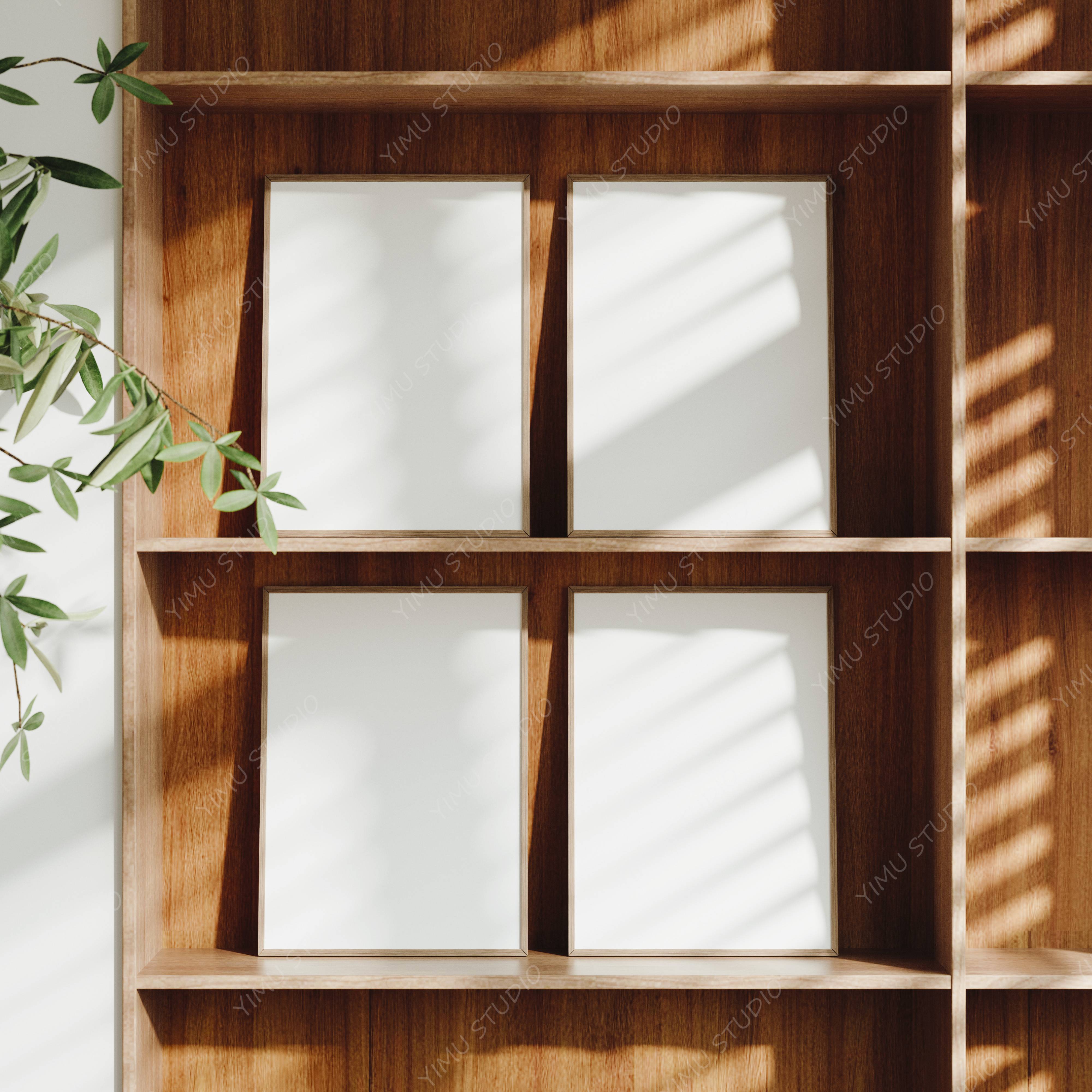 Gallery Frame Set Mockups,4 Frames,3x4 Ratio Minimalist Vertical