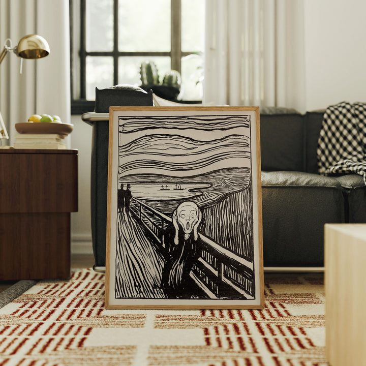 3x4 Wood Frame Mockup in Home Interior,Art Print Mockup,Photoshop Mockup