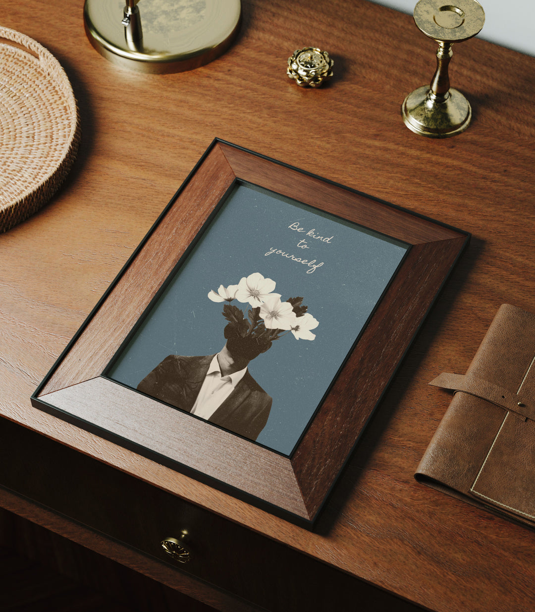 5x7 Wood Frame Mockup in Home Interior,Art Print Mockup,Picture Frame Mockup