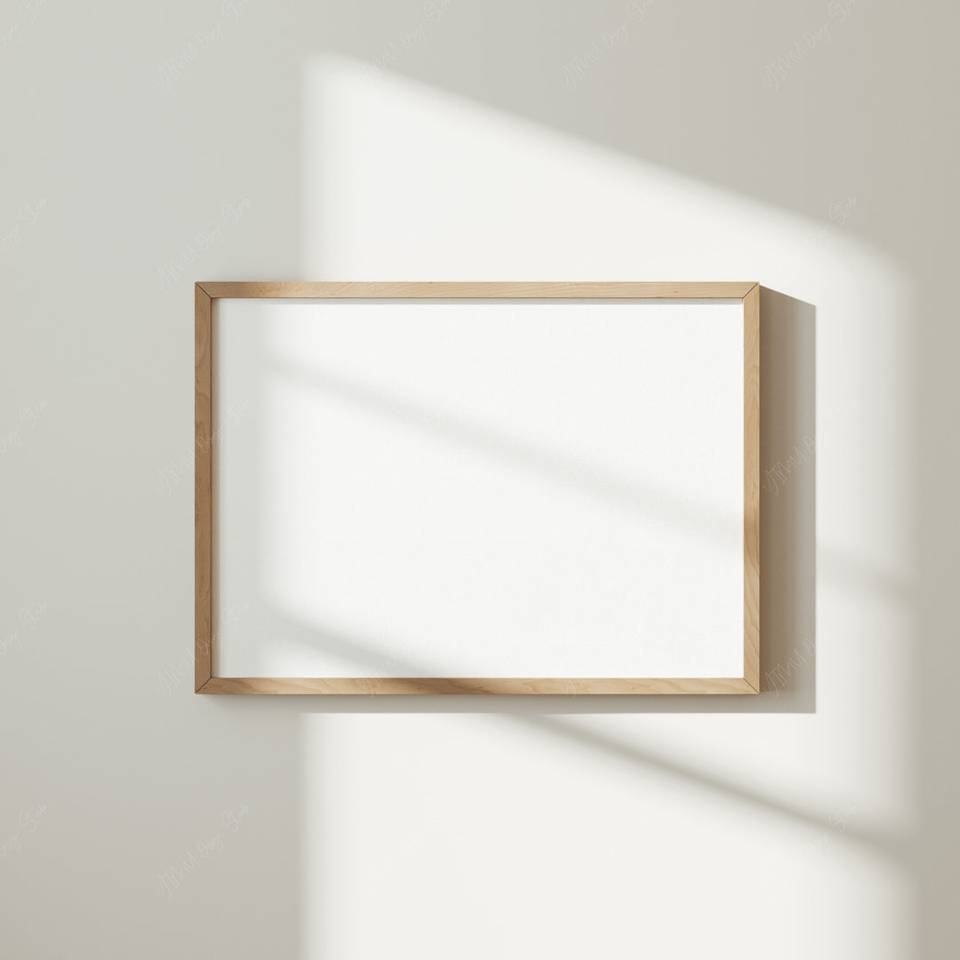 Horizontal Wood Frame Mockups,7x5 Ratio Boho Frame Mockup,Digital Templates,Wall Art Mockup