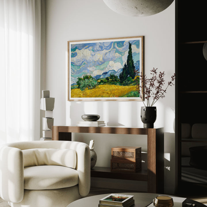 4x3 Horizontal Wood Frame Mockup with Reflection,Picture Frame Mockup