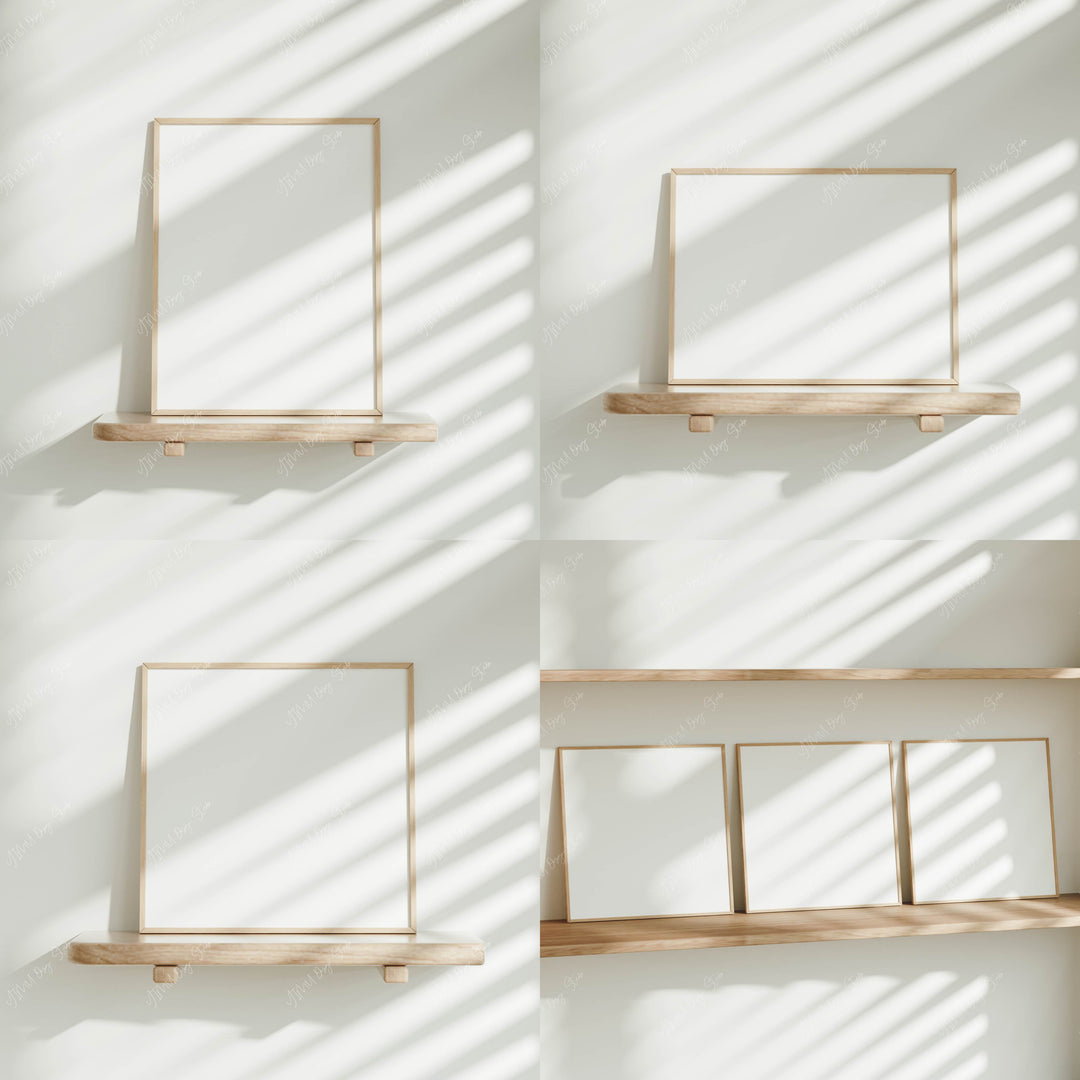 Set of 16 Minimalist Frame Mockup Bundle,Art Print Mockup,Digital Frame Mockup,Psd Template