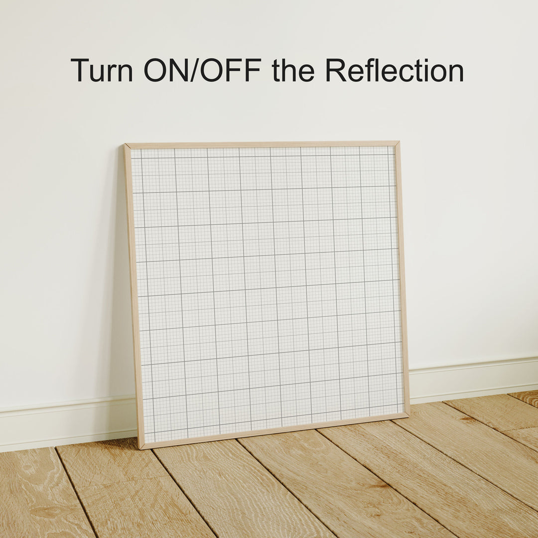 Minimalist Square Wood Frame Mockup with Reflection,Picture Frame Mockup