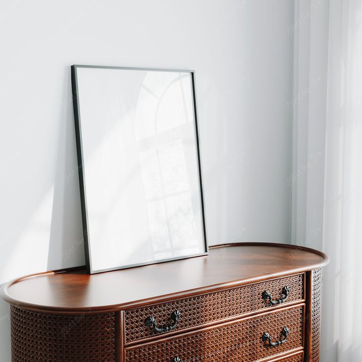 3x4 Black Frame Mockup in Living Room,Poster Mockup,Mockup for Printables