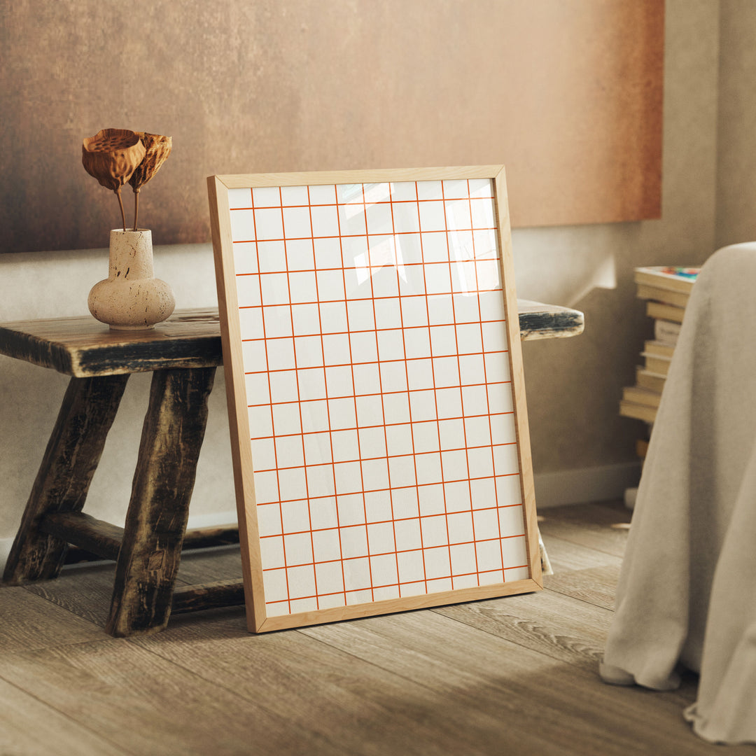 Wood Frame Mockup in home Interior,3x4 Ratio Frame Mock-Up with Reflection,Picture Frame Mockup