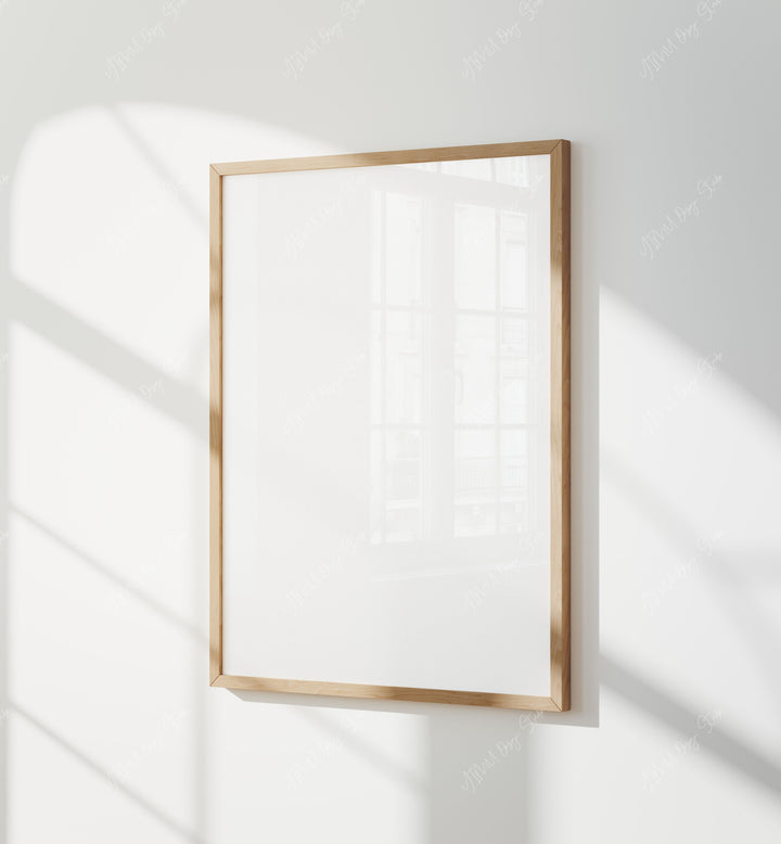 Wood Frame Mockup with Reflection,3x4 Ratio Frame Mock-Up,Blank Background,Picture Frame Mockup,Wall Art Mockup
