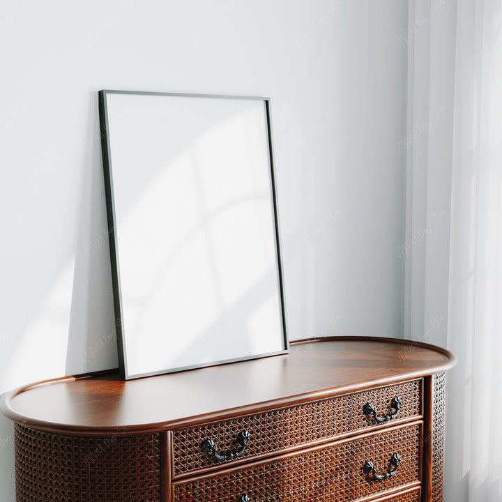 3x4 Black Frame Mockup in Living Room,Poster Mockup,Mockup for Printables