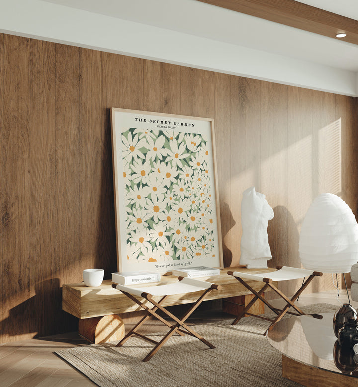 Wood Frame Mockup in Living Room,5x7 Vertical Frame Mock-Up with Reflection