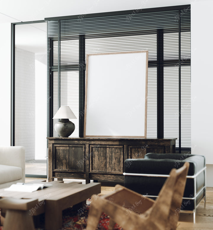 3x4 Vertical Wood Frame Mockup,Picture Frame Mockup,Wall Art Mockup,Poster Mockup