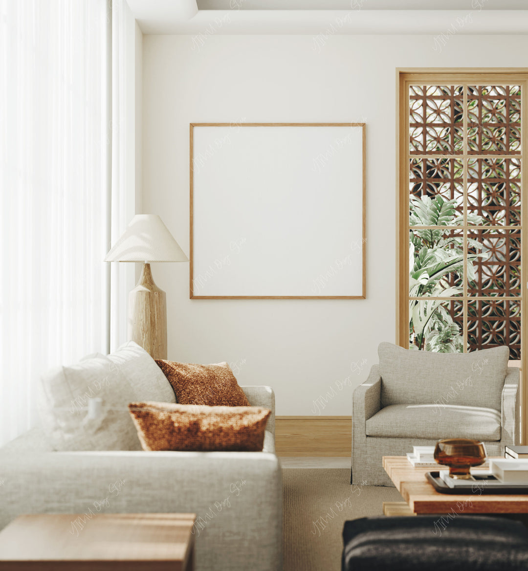 Square Wall Art Mockup,Poster Mockup,Art Print Mockup,Photoshop Templates