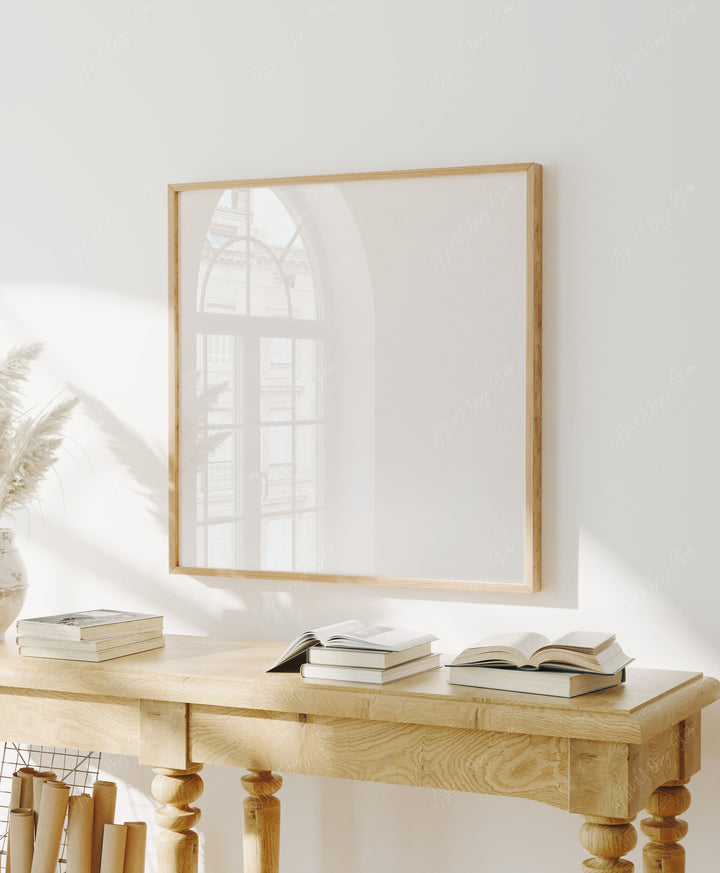 Square Frame Mock-Up with Reflection,Picture Frame Mockup,Digital Template