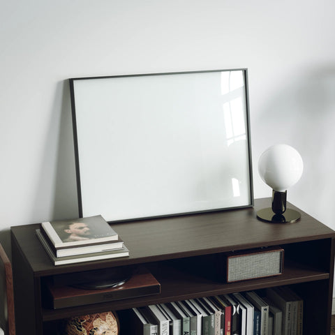 Horizontal black frame video scene for landscape poster display