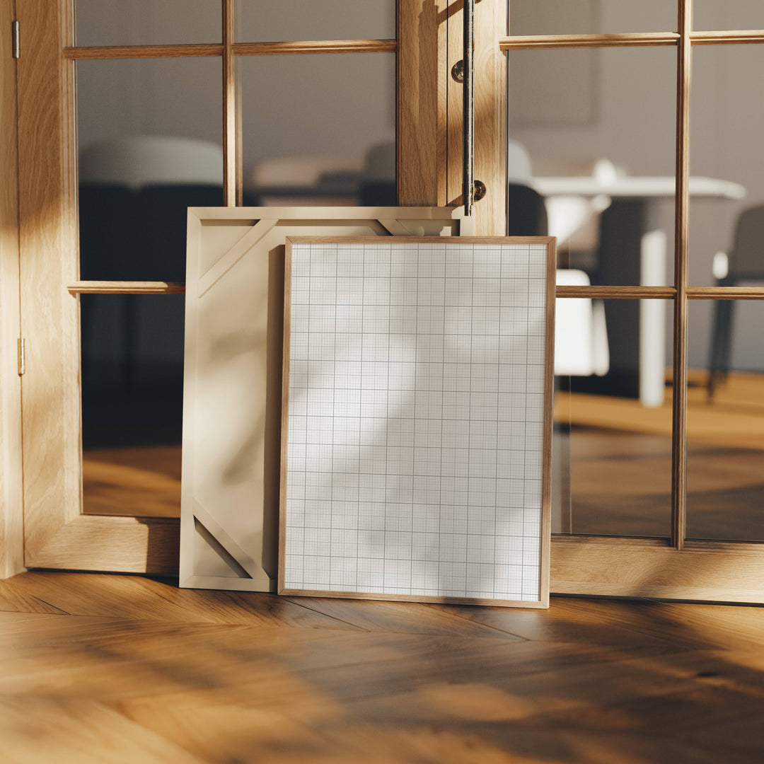 Wood Frame Mockup in Home Interior,3x4 Ratio Frame Mock-Up,Picture Frame Mockup