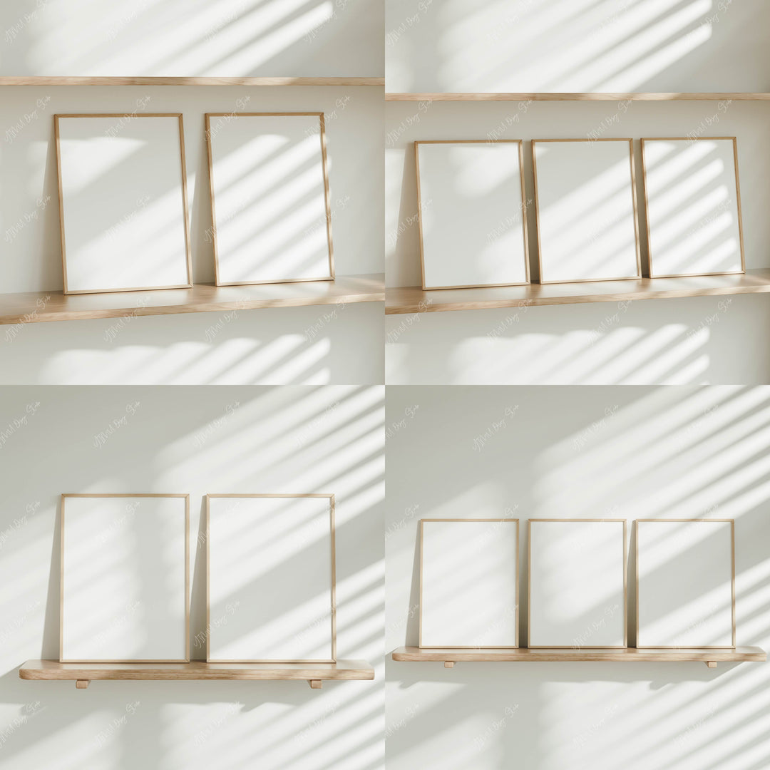 Set of 16 Minimalist Frame Mockup Bundle,Art Print Mockup,Digital Frame Mockup,Psd Template