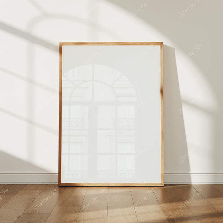 3x4 Wood Frame Mockup with Reflection,Poster Mockup,Art Print Mockup,Photoshop Templates