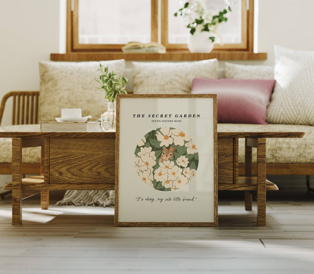 Wood Frame Mockup in Living Room,3x4 Ratio Frame,Print Poster Art Mockup