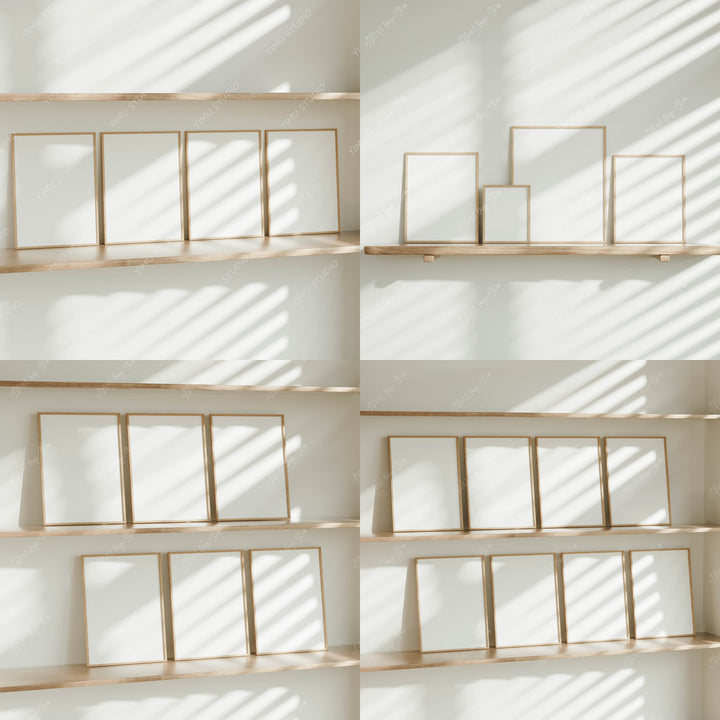 Set of 16 Minimalist Frame Mockup Bundle,Art Print Mockup,Digital Frame Mockup,Psd Template