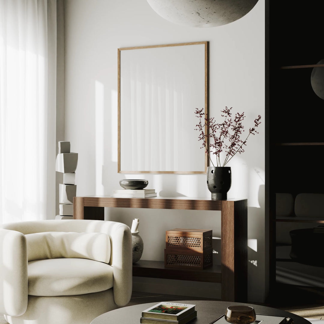 Animated Video Wood Frame Mockup | Vertical 3x4 Ratio | 3 Scenes Interior Mockup Video | Wall Art Mockup Video