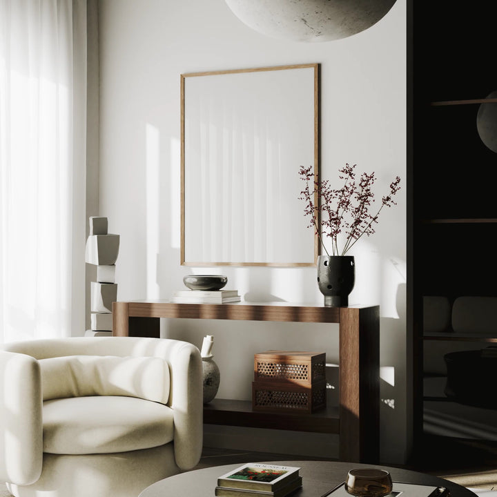 Animated Video Wood Frame Mockup | Vertical 3x4 Ratio | 3 Scenes Interior Mockup Video | Wall Art Mockup Video