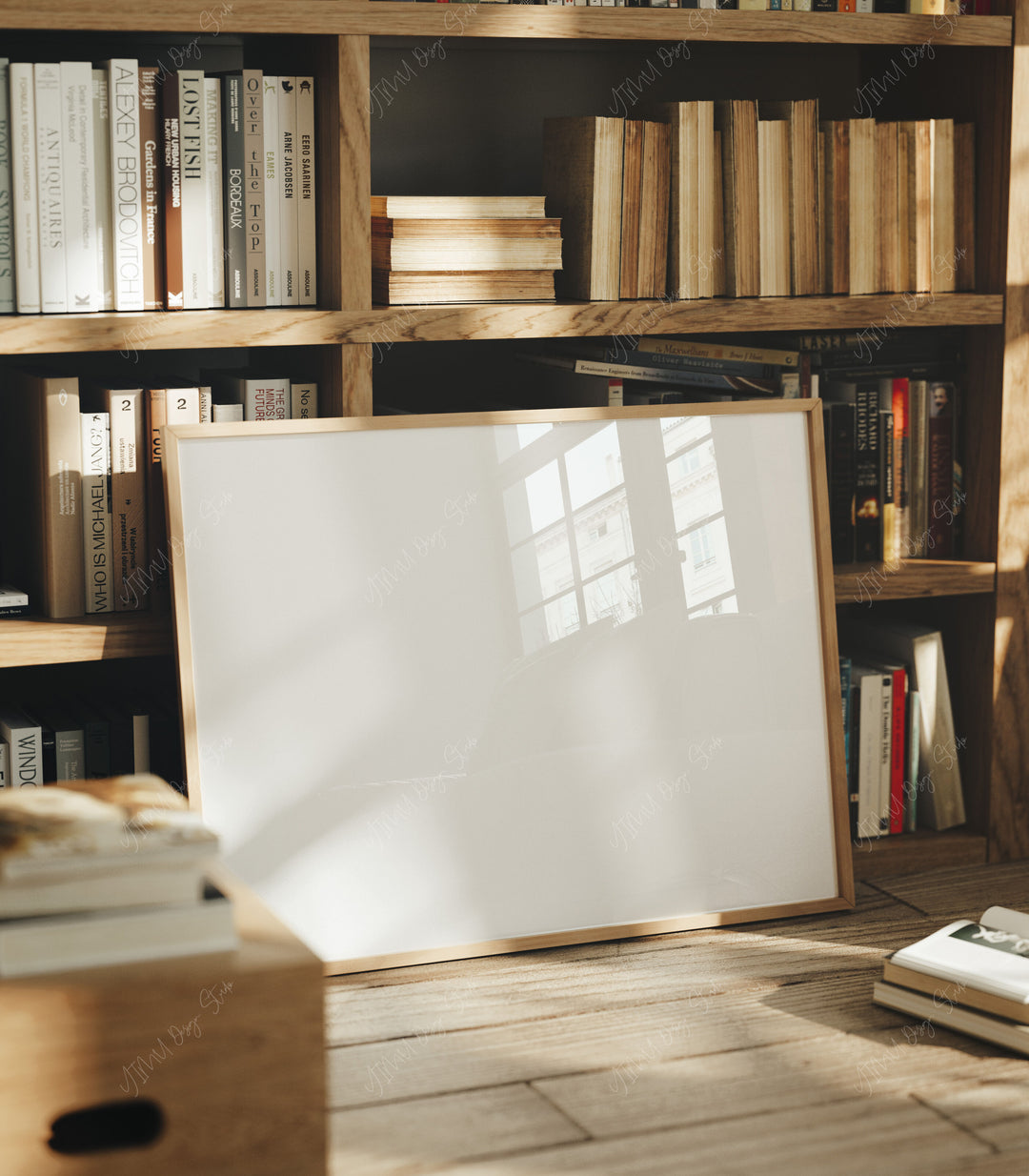 4x3 Horizontal Frame Mock-Up with Reflection,Picture Frame Mockup,Artwork Mockup,Digital Template