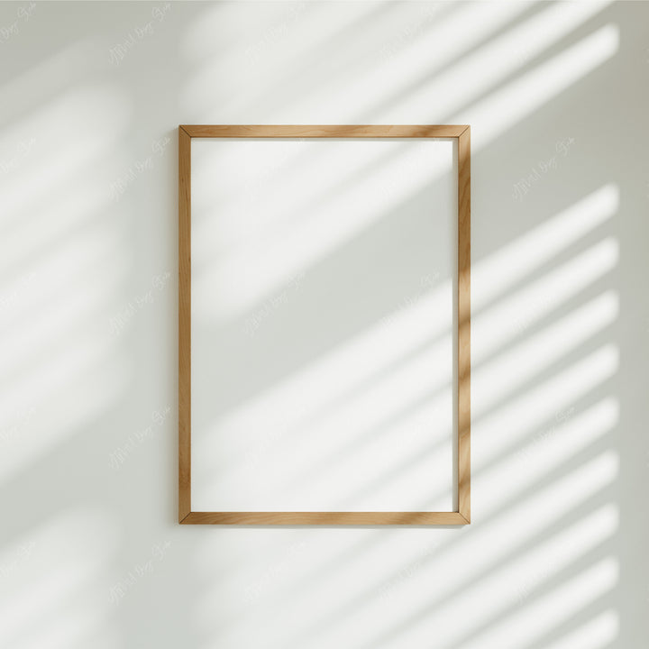 Wood Frame Mockups,5x7 Ratio FrameMock-Up with White Bckground,Digital Template