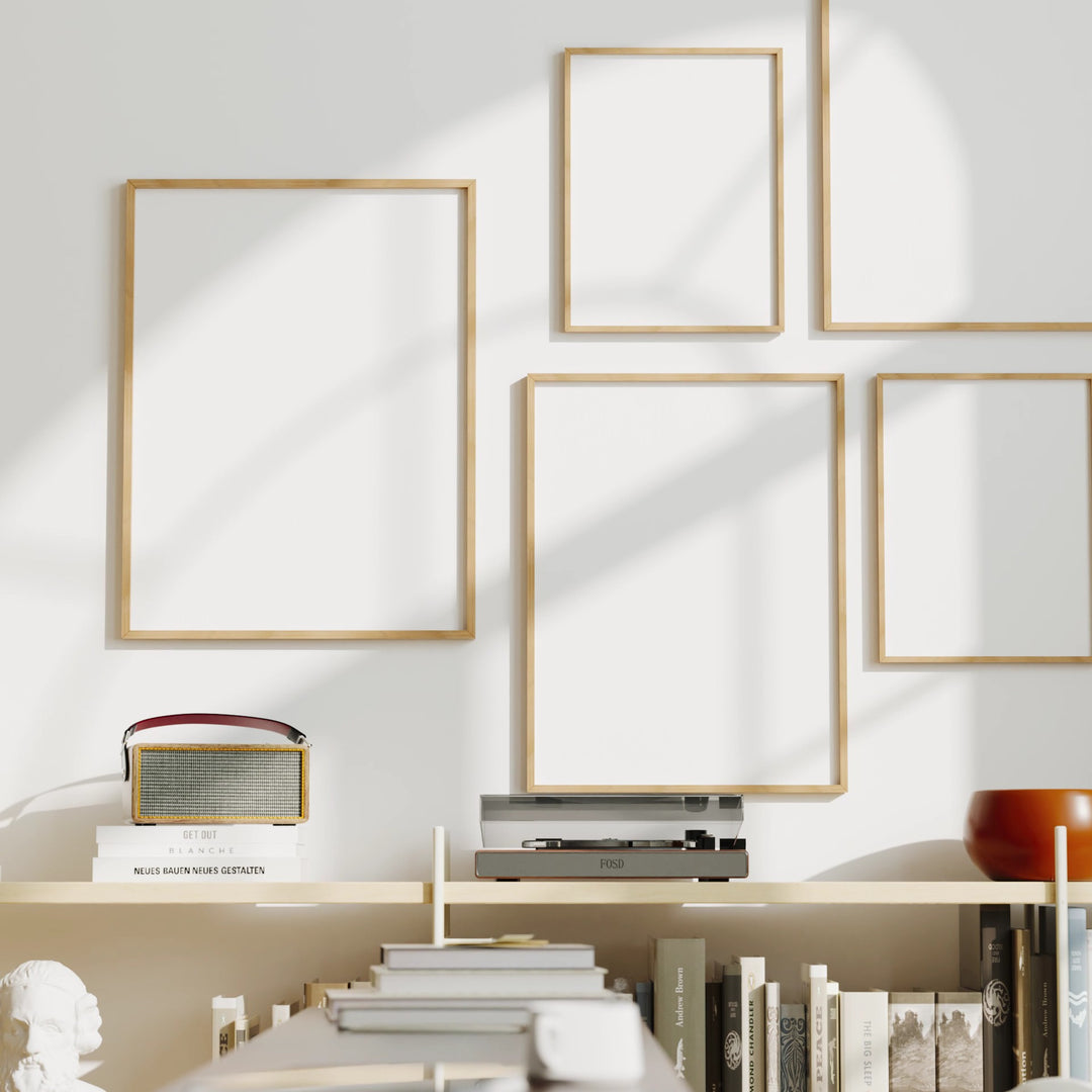 Animated Video Frame Set Mockup | Vertical 3x4 Ratio | 4 Scenes Gallery Mockup Video | Wall Art Video Mockup