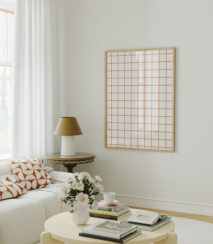 3x4 Wood Frame Mockup in Home Interior with Reflection