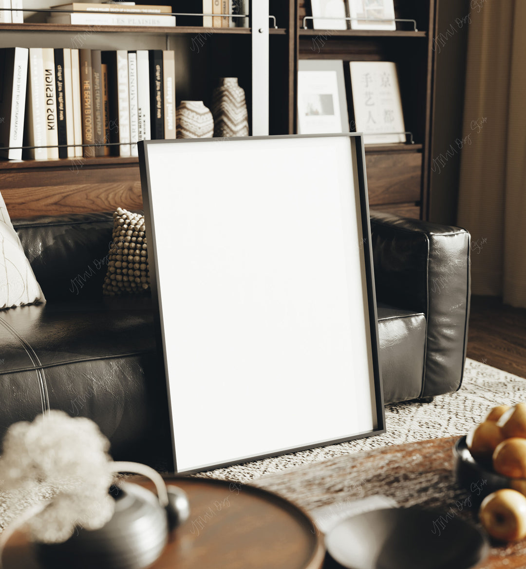 3x4 Black Frame Mockup in Home Interior,Interior Art Mockup,Digital Templates
