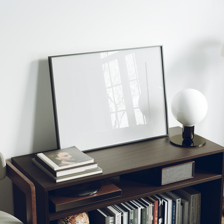 Black Frame Mockup in home Interior,4x3 Horizontal Frame Mock-Up with Reflection