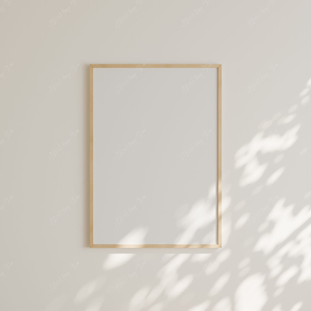 Minimalist Wood Frame Mockups,DIN A Ratio Picture Frame Mock-up