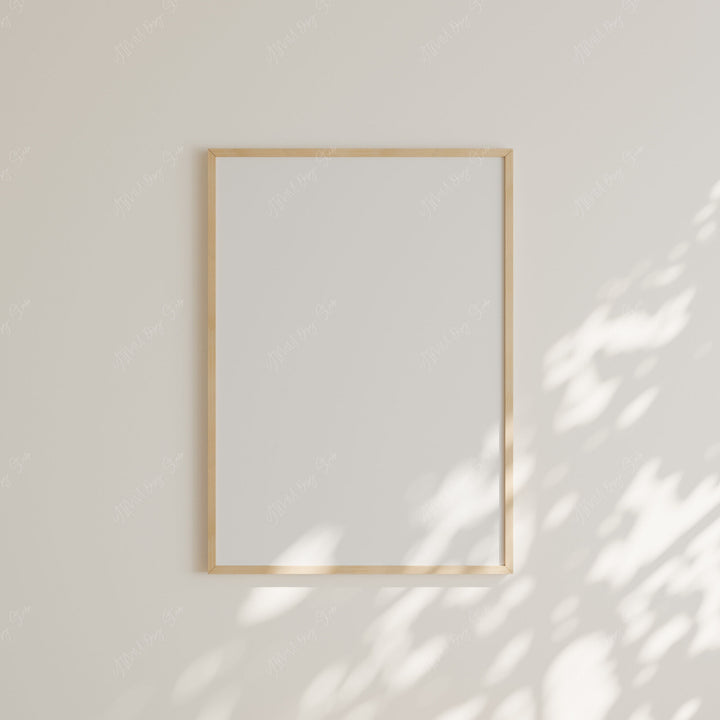 Minimalist Wood Frame Mockups,DIN A Ratio Picture Frame Mock-up