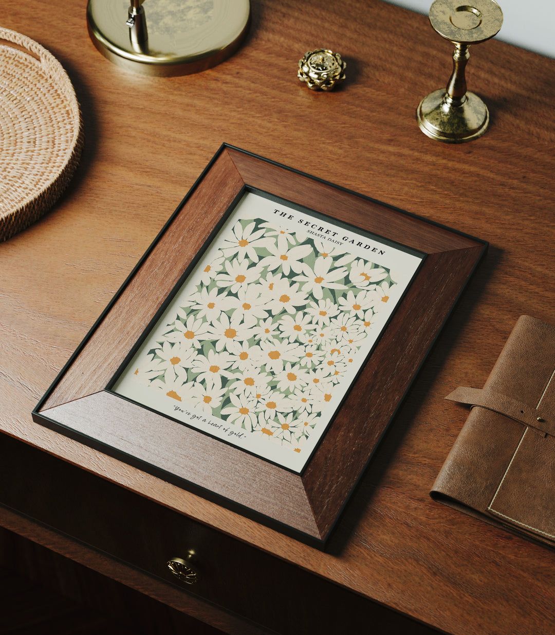 5x7 Wood Frame Mockup in Home Interior,Art Print Mockup,Picture Frame Mockup