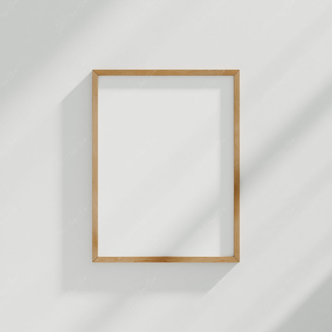 Wood Frame Mockup with Blank Background,3x4 Ratio Frame Mockup,Picture Frame Mockup