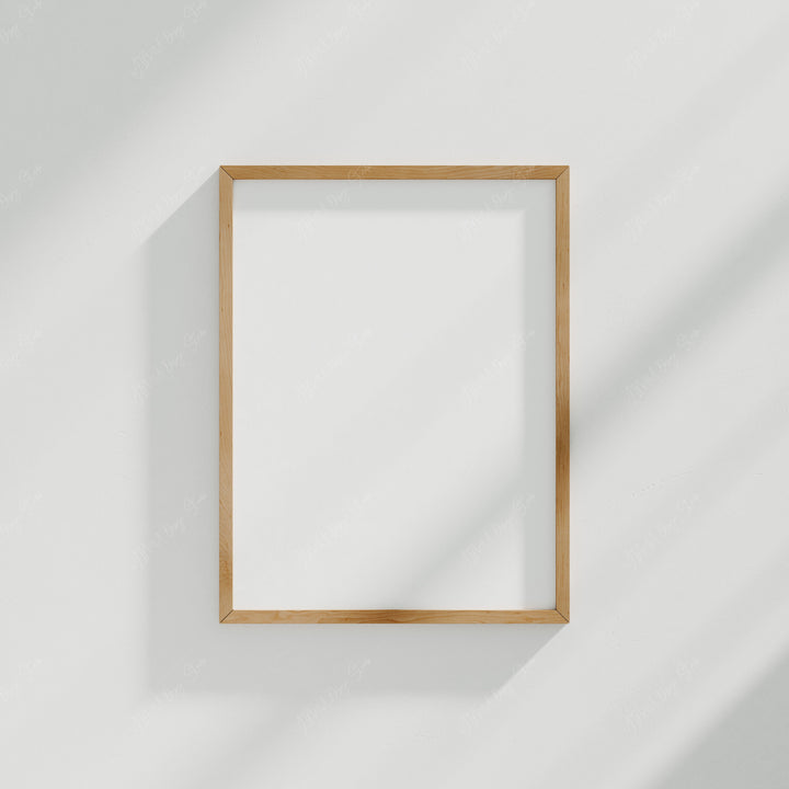 Wood Frame Mockup with Blank Background,3x4 Ratio Frame Mockup,Picture Frame Mockup