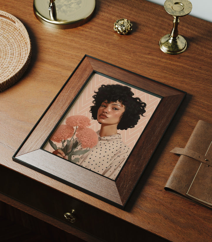 5x7 Wood Frame Mockup in Home Interior,Art Print Mockup,Picture Frame Mockup