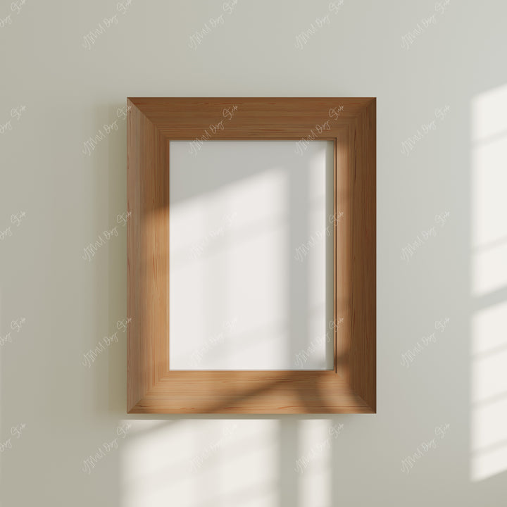 Minimalist Wood Frame Mockups,5x7 Frame Mock-Up in Home Interior