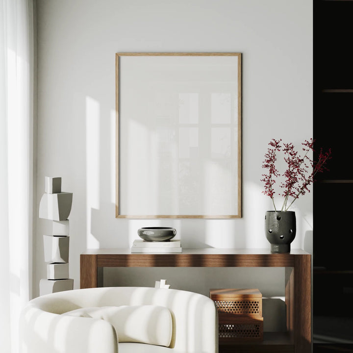 Animated Video Wood Frame Mockup | Vertical 3x4 Ratio | 3 Scenes Interior Mockup Video | Wall Art Mockup Video