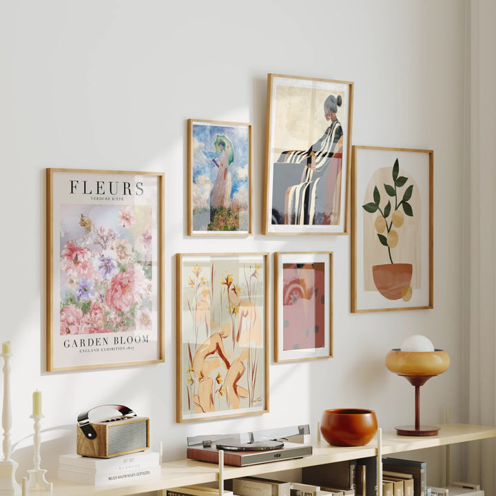 Animated Video Frame Set Mockup | Vertical 3x4 Ratio | 4 Scenes Gallery Mockup Video | Wall Art Video Mockup