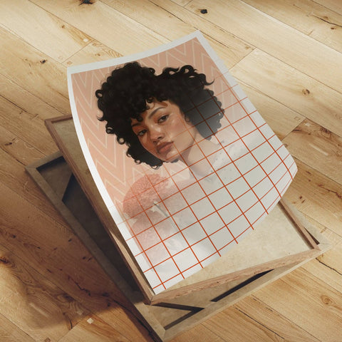 Animated DIN A video frame mockup with Canva scenes and flat lay detail