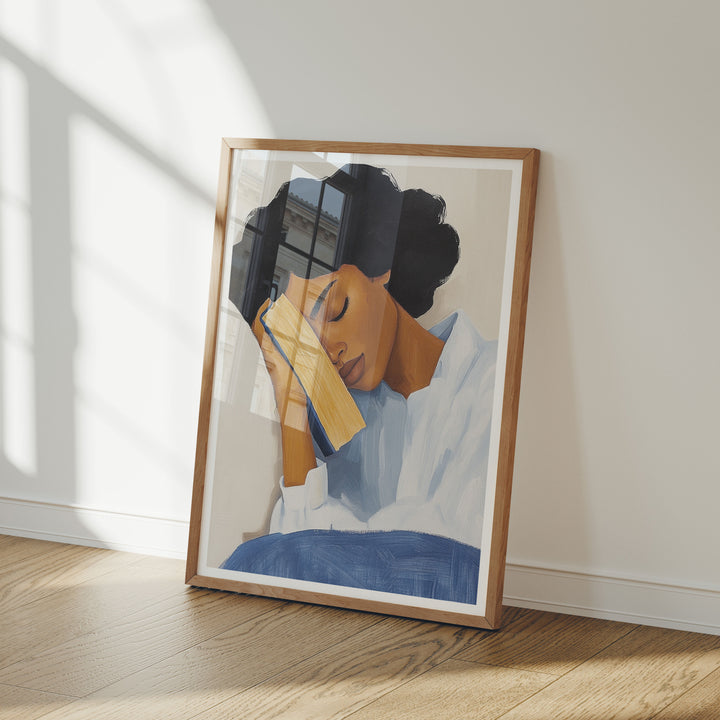Wood Frame Mockup in home Interior,3x4 Ratio Frame Mock-Up with Reflection