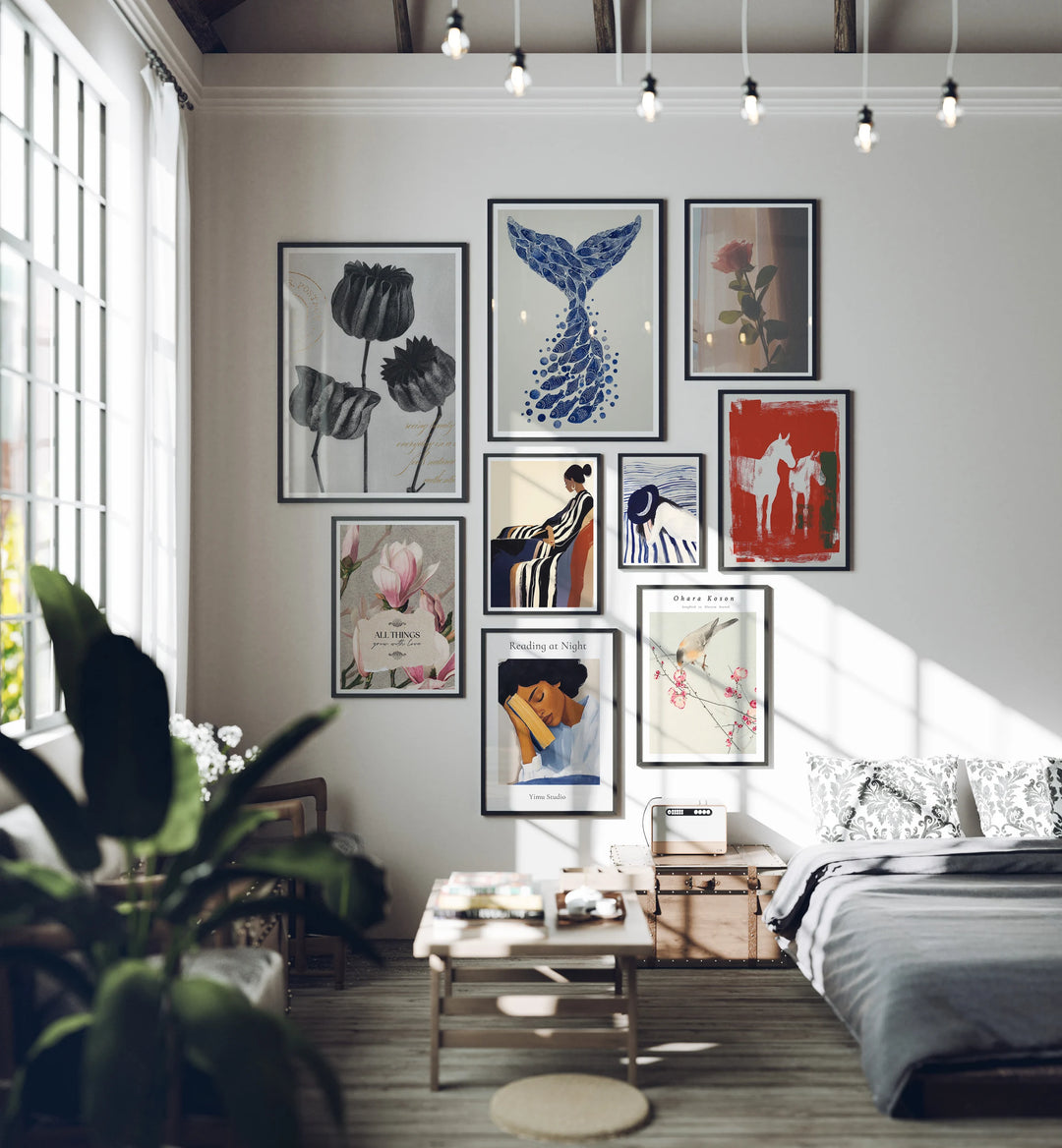 Gallery Black Frame Mockups, 5x7 Wall Art, Multiple Frames (Digital Download)