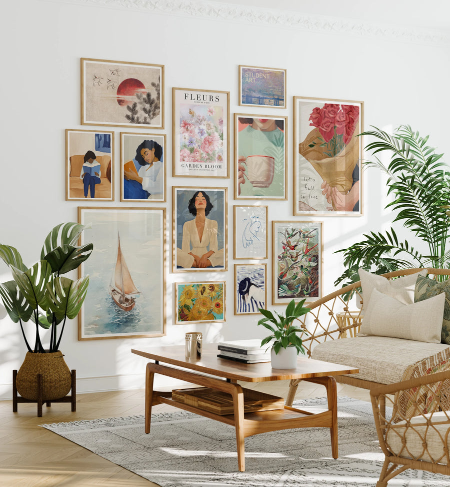 Gallery Frames Mockup with Reflection, 5x7 Wall Art PSD (Digital Download)