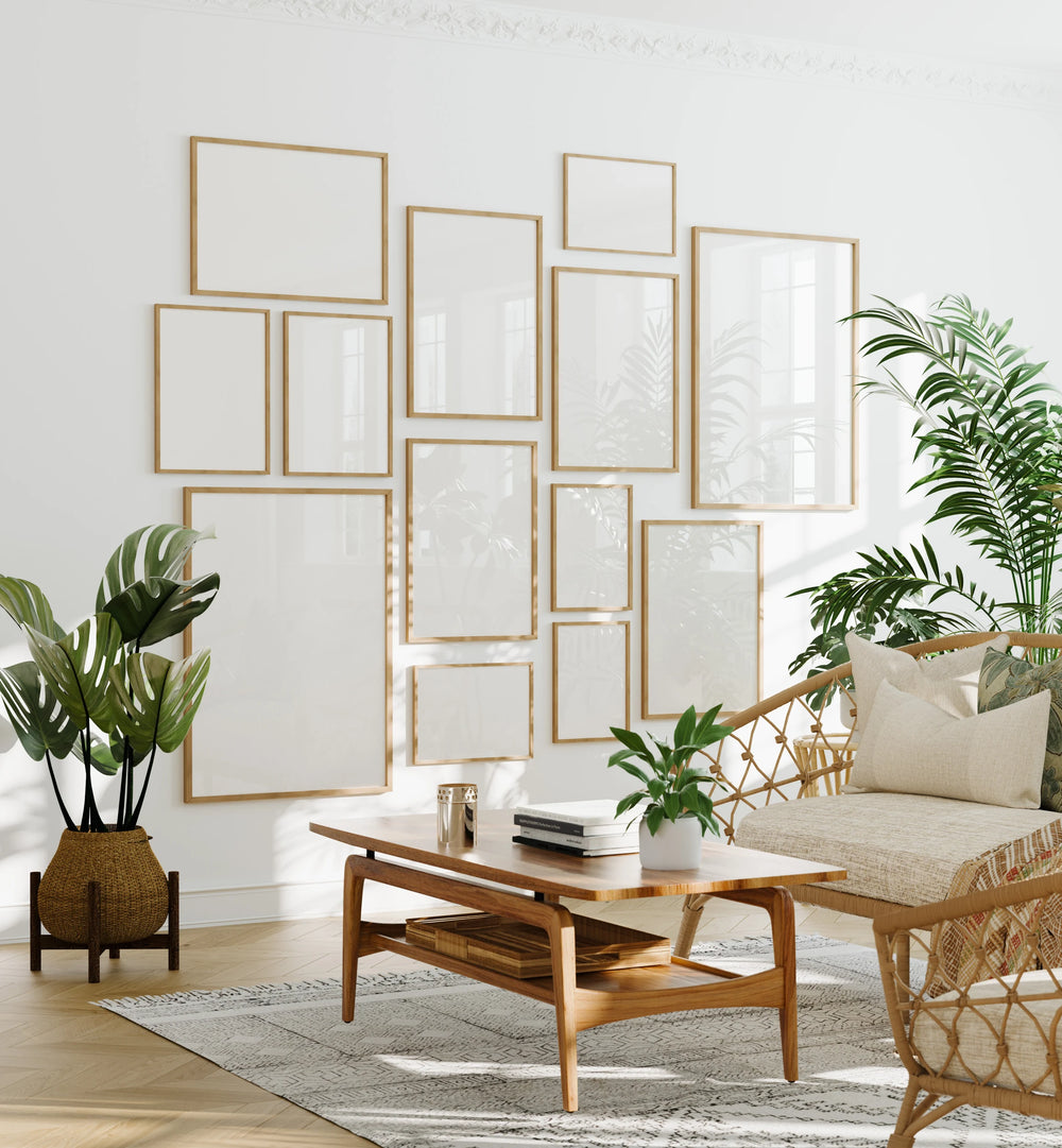 Gallery Frames Mockup with Reflection, 5x7 Wall Art PSD (Digital Download)