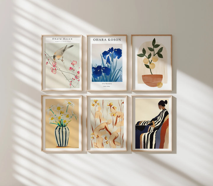 Gallery Frame Set Mockups,6 Frames Boho Wood Frame Mockup 3x4 Vertical Frame Mockup,MInimalist Frame Mockup,Poster Mockup,Art Print Mockup