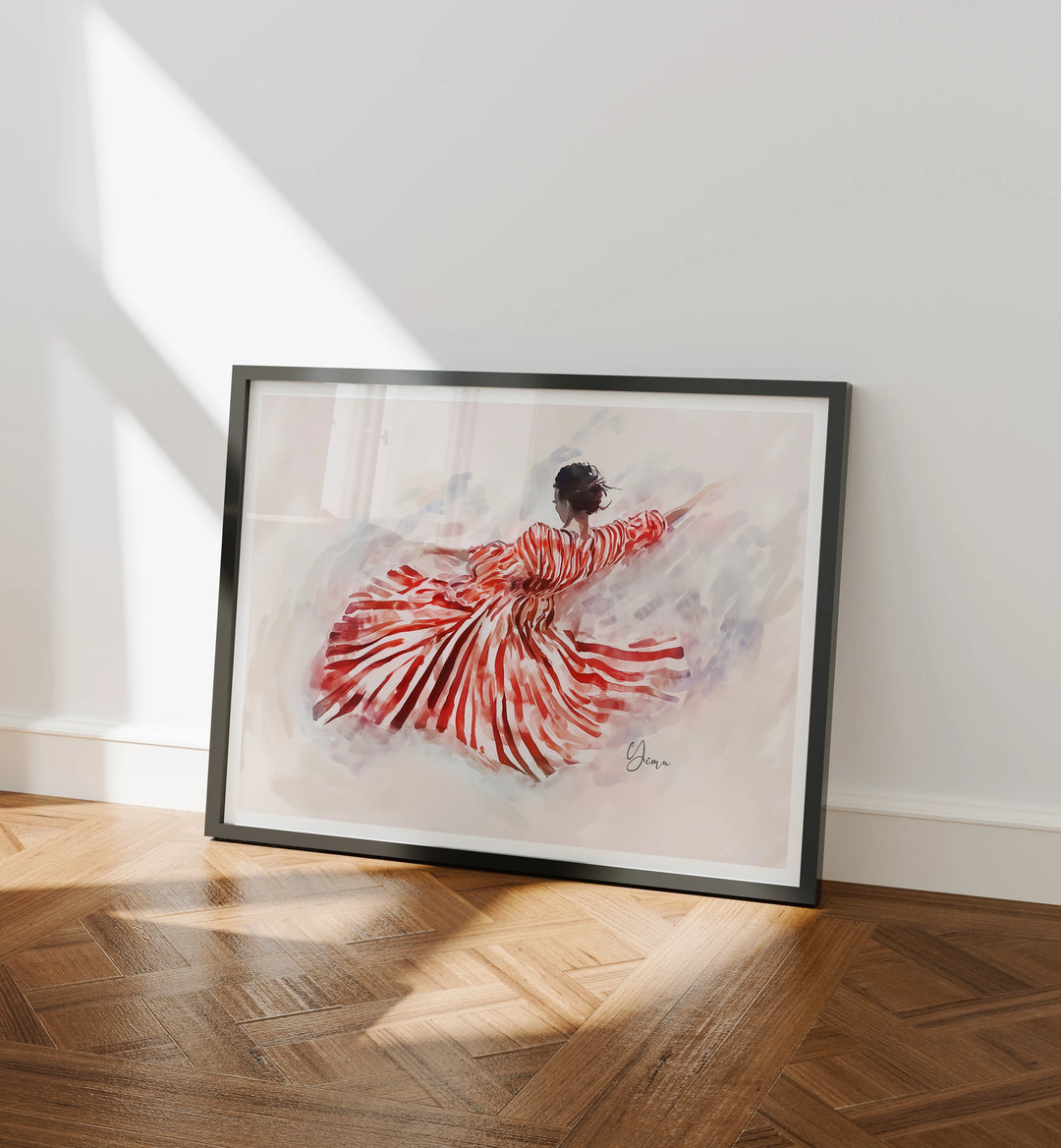 Horizontal Black Frame Mockup with Reflection,4x3 Wall Art Mockups,Picture Frame Mockup,Psd Smart Object