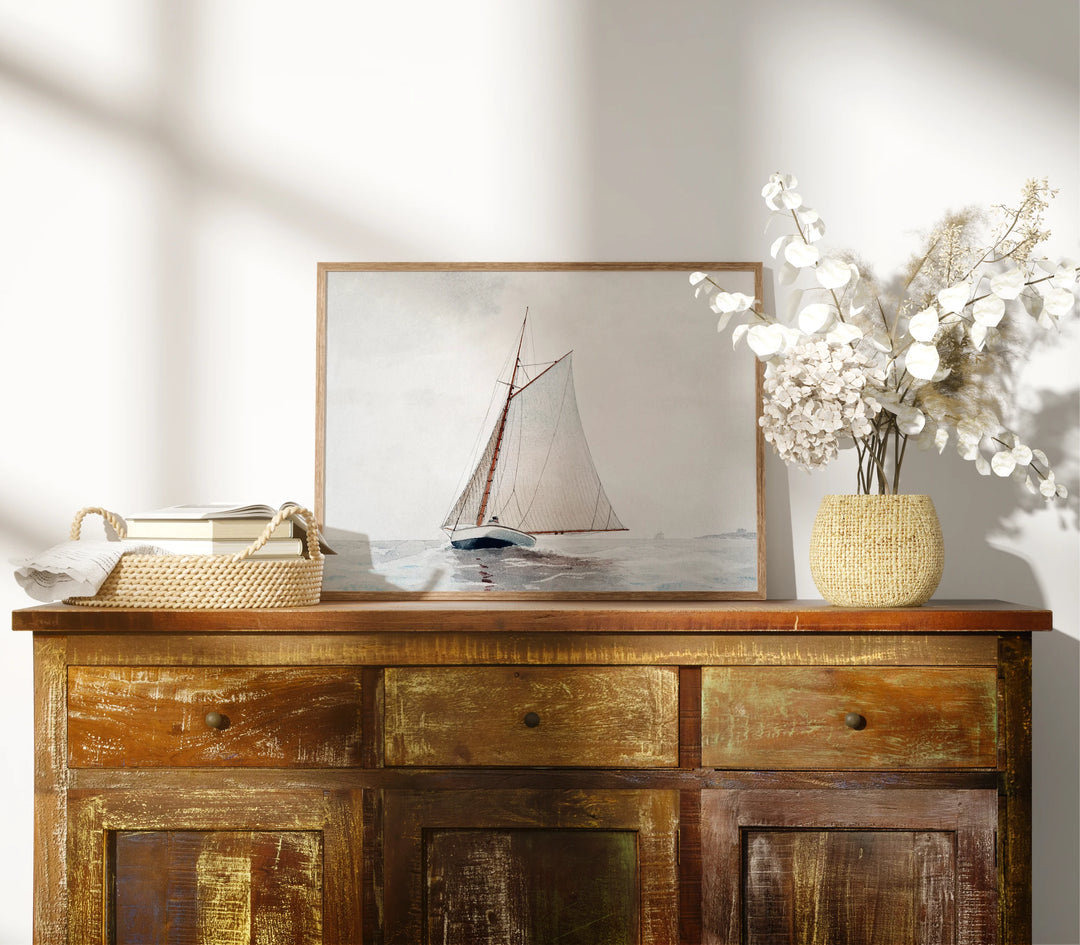 Horizontal Wood Frame Mockup,4x3 Ratio Frame,Print Poster Mockup,Picture Frame Mockup,Boho Frame,Realistic Mockup,Natural light,Smart Object